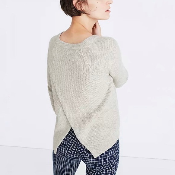 Madewell Sweaters - Madewell Province Cross Back Pullover Sweater Gray